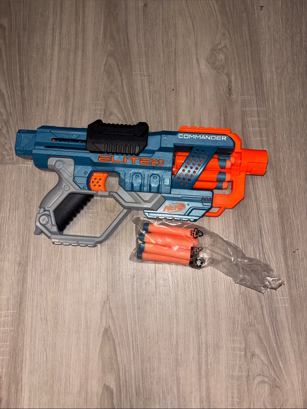 Nerf Commander Elite 2.0 Foam Dart Blaster - Blue & Orange